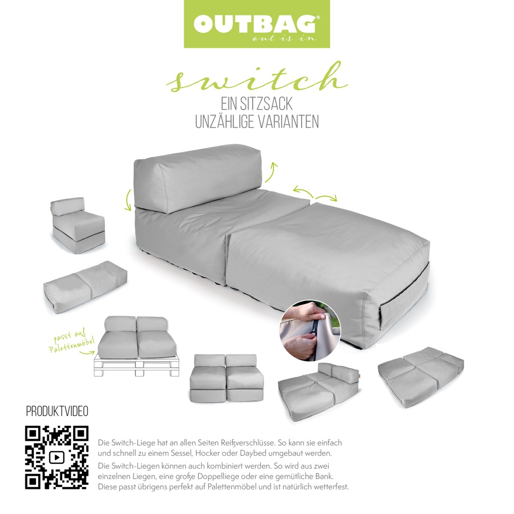 OUTBAG Beanbag/Lounger Switch Plus, lime